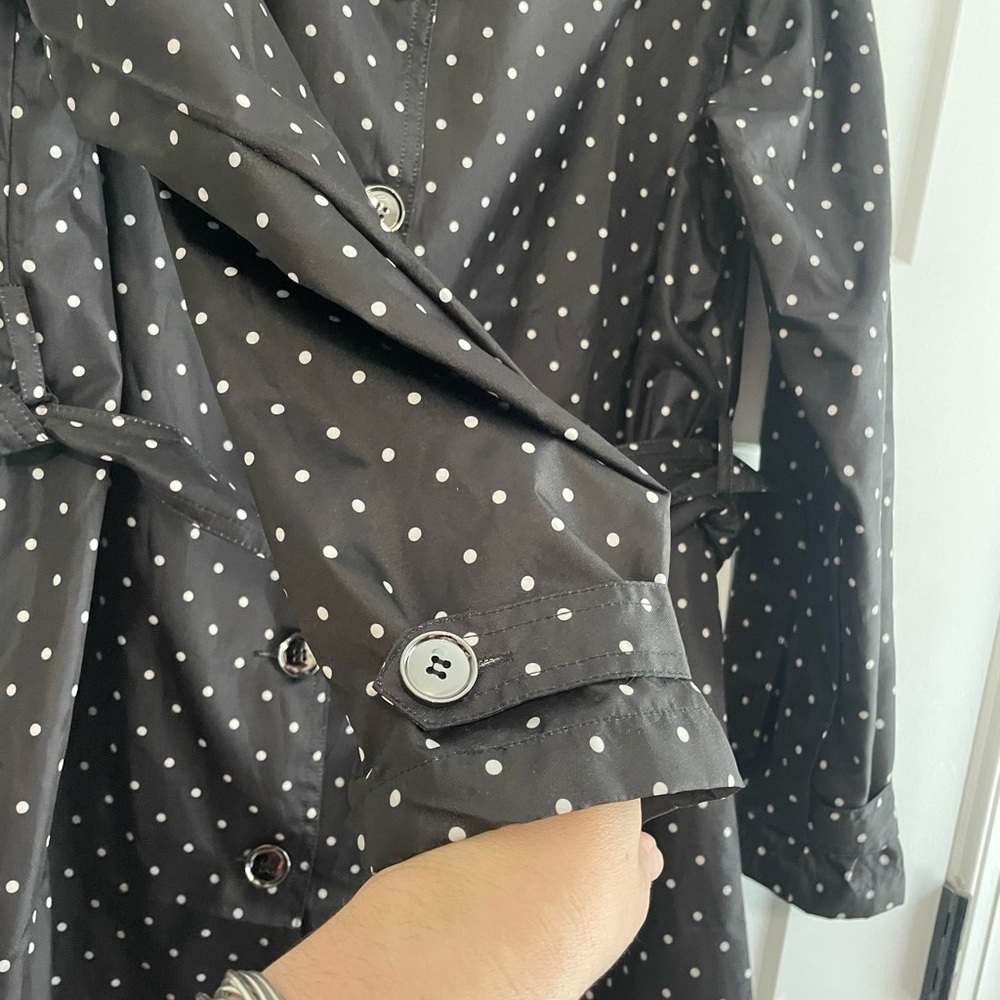 Vintage Polka Dot Belted Trench Rain Coat - Picture 5 of 7